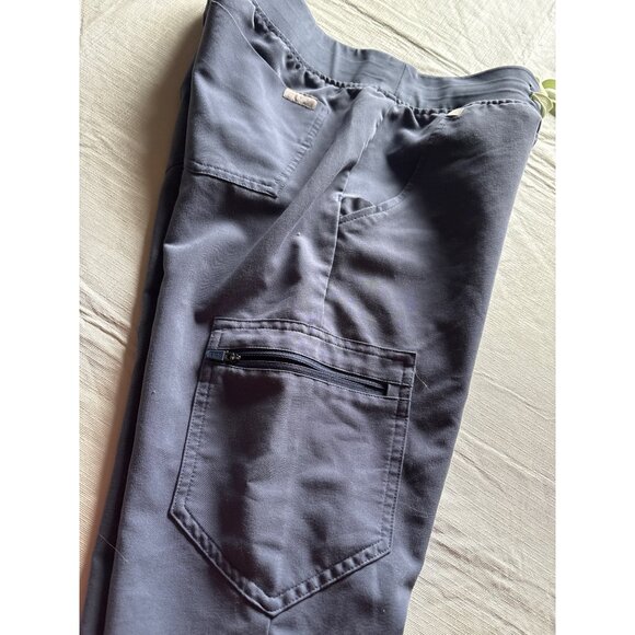 Figs Zamora Technical Collection Jogger Scrub Pants XXS/P Navy Blue With Yellow - Picture 7 of 10